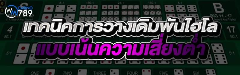 เทคนิคการวางเดิมพัน ไฮโล แบบเน้นความเสี่ยงต่ำ